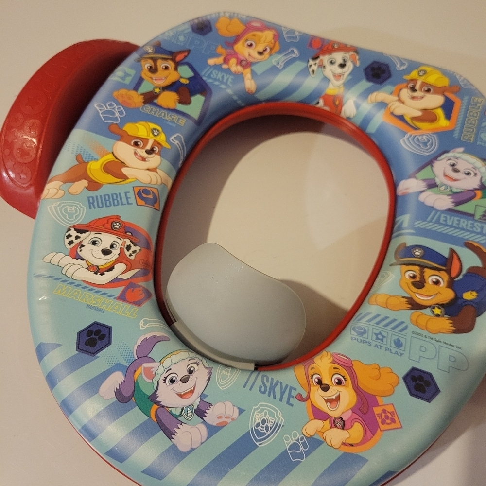 Paw Patrol Kids Toilet Seat with Handles And Splash Guard - Picture 3 of 7